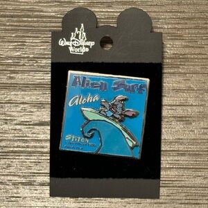Disney Parks Stitch Aloha Alien Surf Pin 2003 Stitch Experiment 626 Tiki Terror